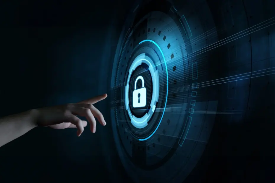 Data privacy concept showing protection of personal information online