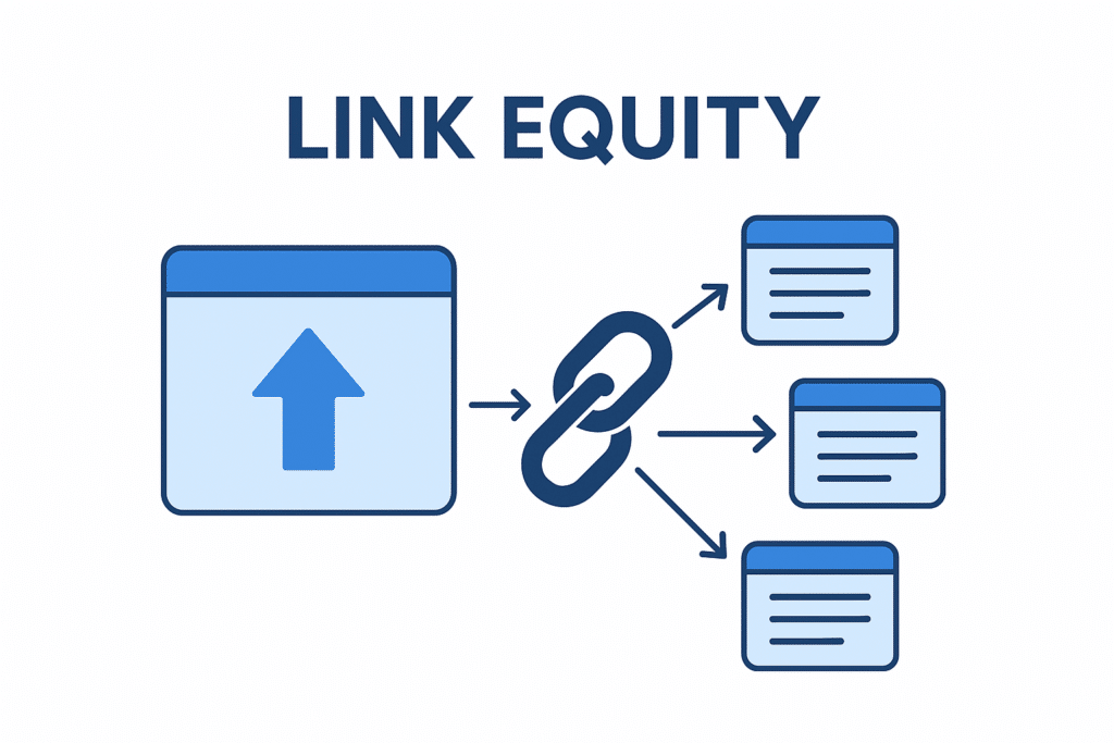 How internal links distribute authority across a website

