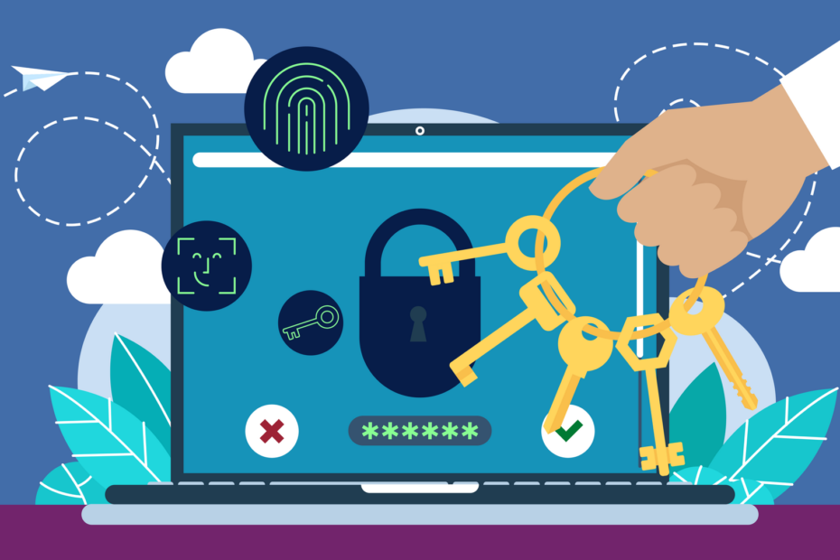 Password manager securing online accounts and credentials
